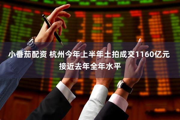小番茄配资 杭州今年上半年土拍成交1160亿元 接近去年全年水平